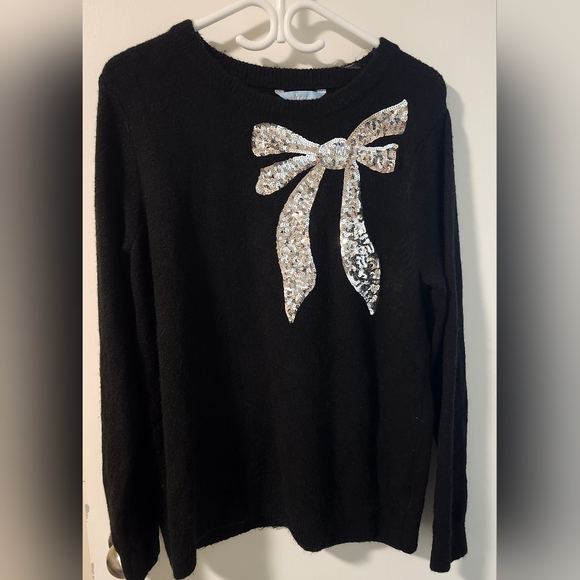 Large sequin bow sweater - Picture 1 of 4